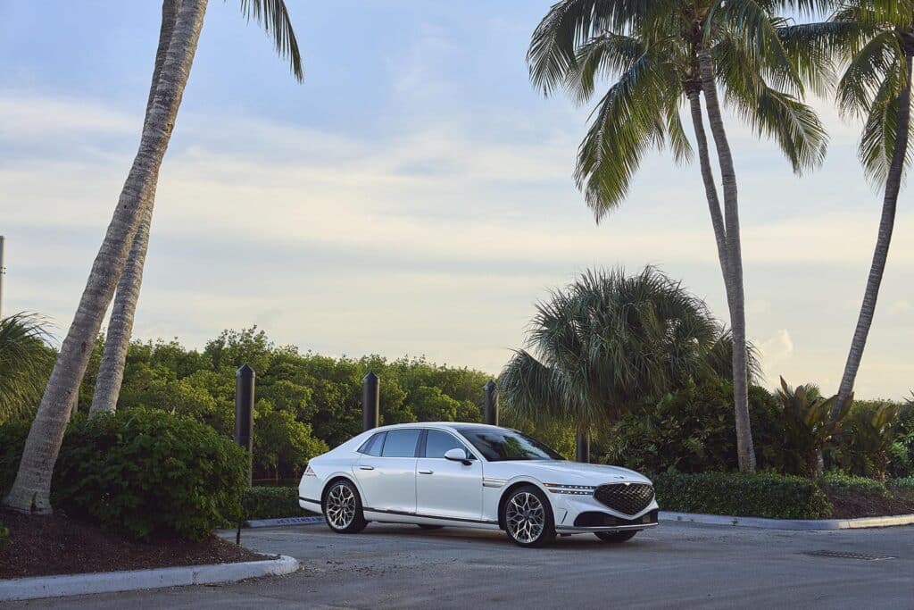 2023 Genesis G90 - parked front 3-4 REL